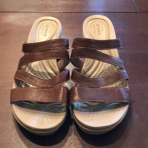 🍁Croc Wedge Leather Sandals🍁